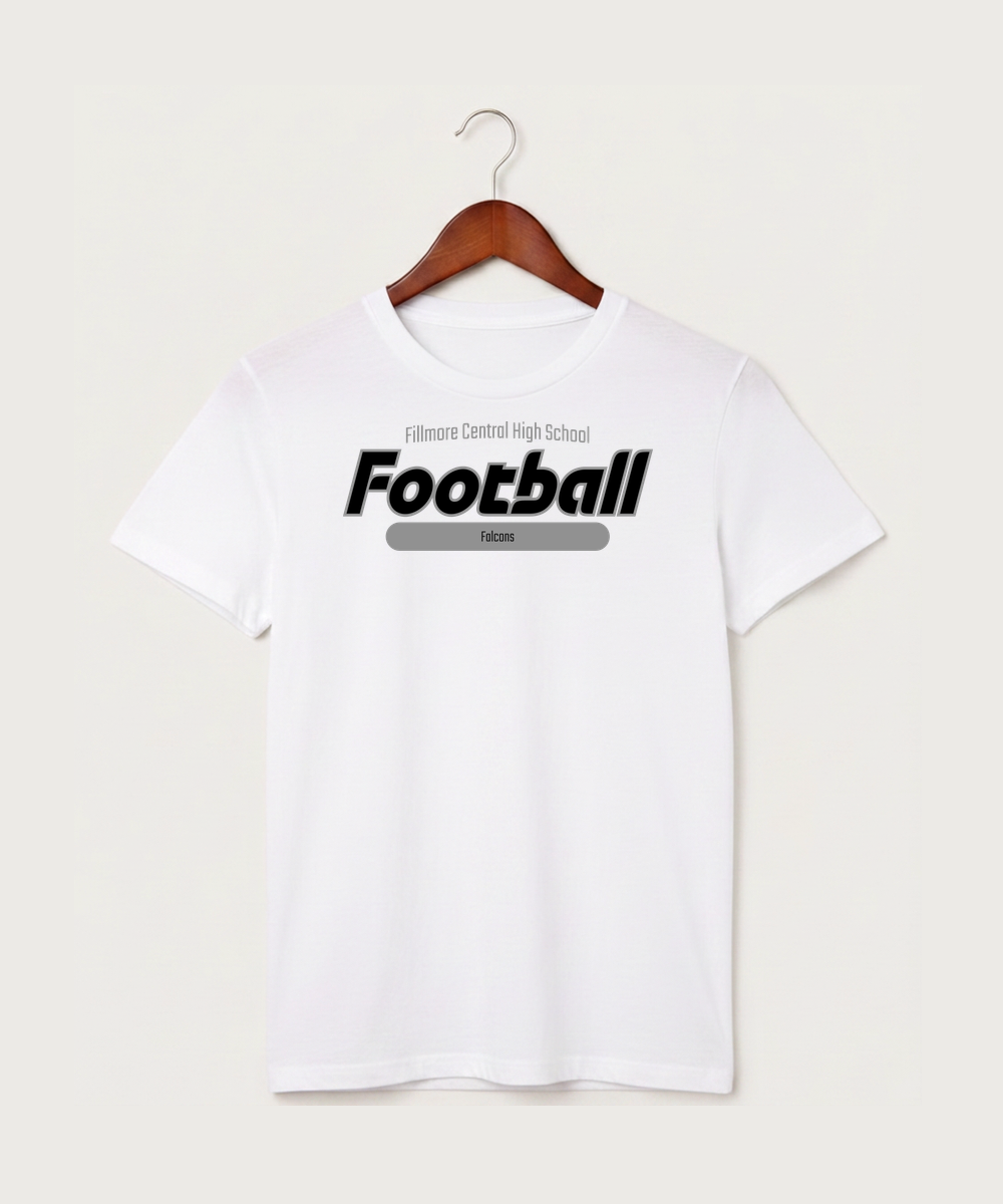 Fillmore Central High School Football (Boys) - White T-Shirt - Full Front