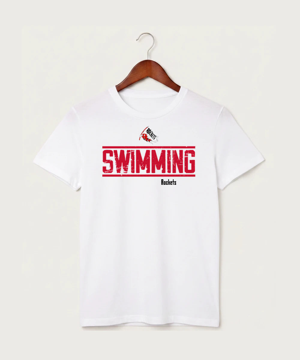 John Marshall High School Swim Dive Girls - White T-Shirt - Full Front