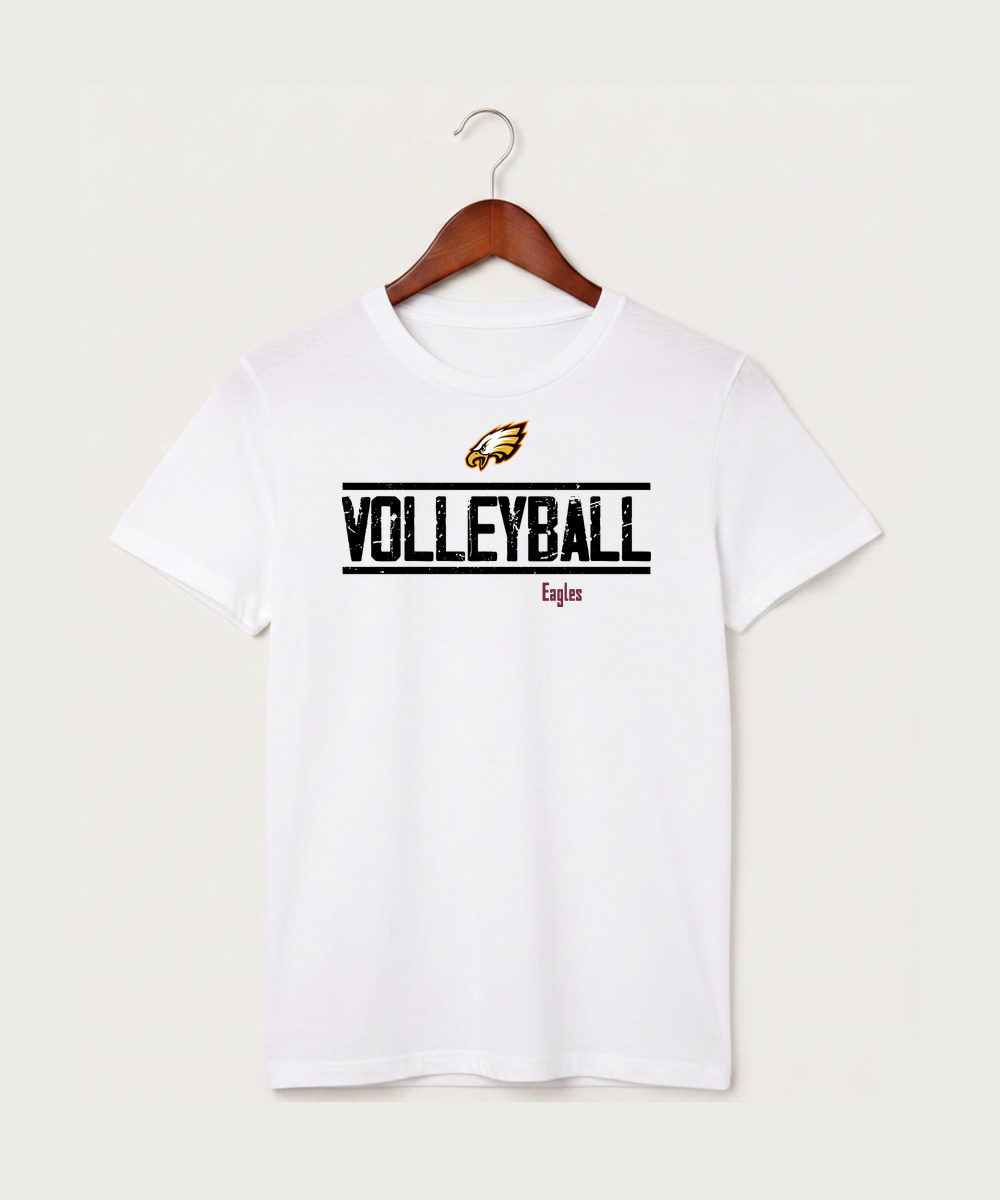 Dover-Eyota High School Volleyball (Girls) - White T-Shirt - Full Front