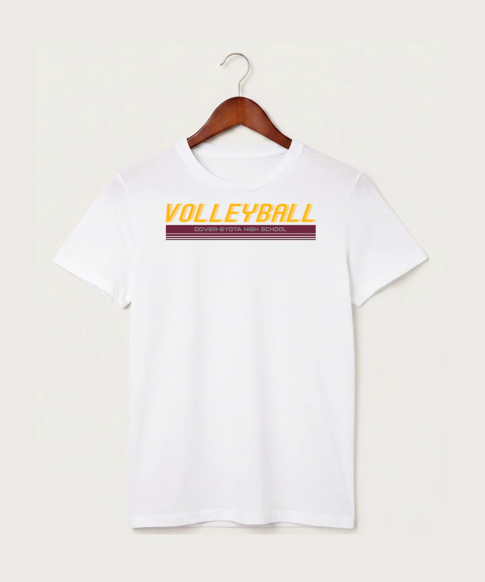 Dover-Eyota High School Volleyball (Girls) - White T-Shirt - Full Front