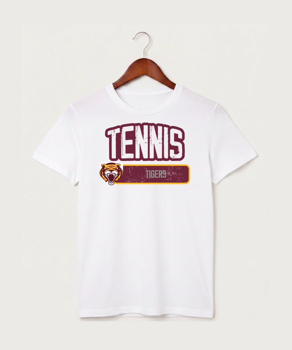 Stewartville High School Tennis (Coed) - White T-Shirt - Full Front