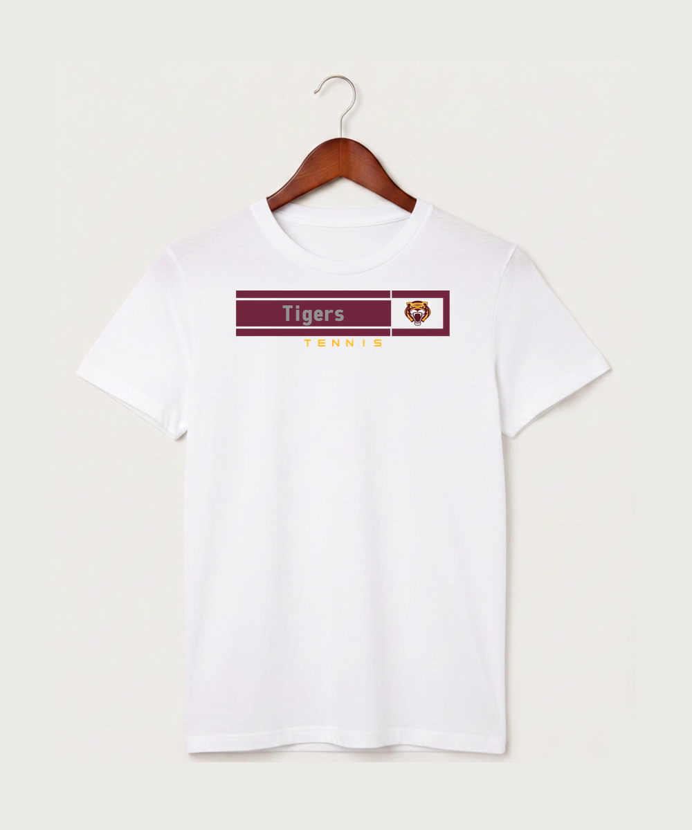 Stewartville High School Tennis (Coed) - White T-Shirt - Full Front