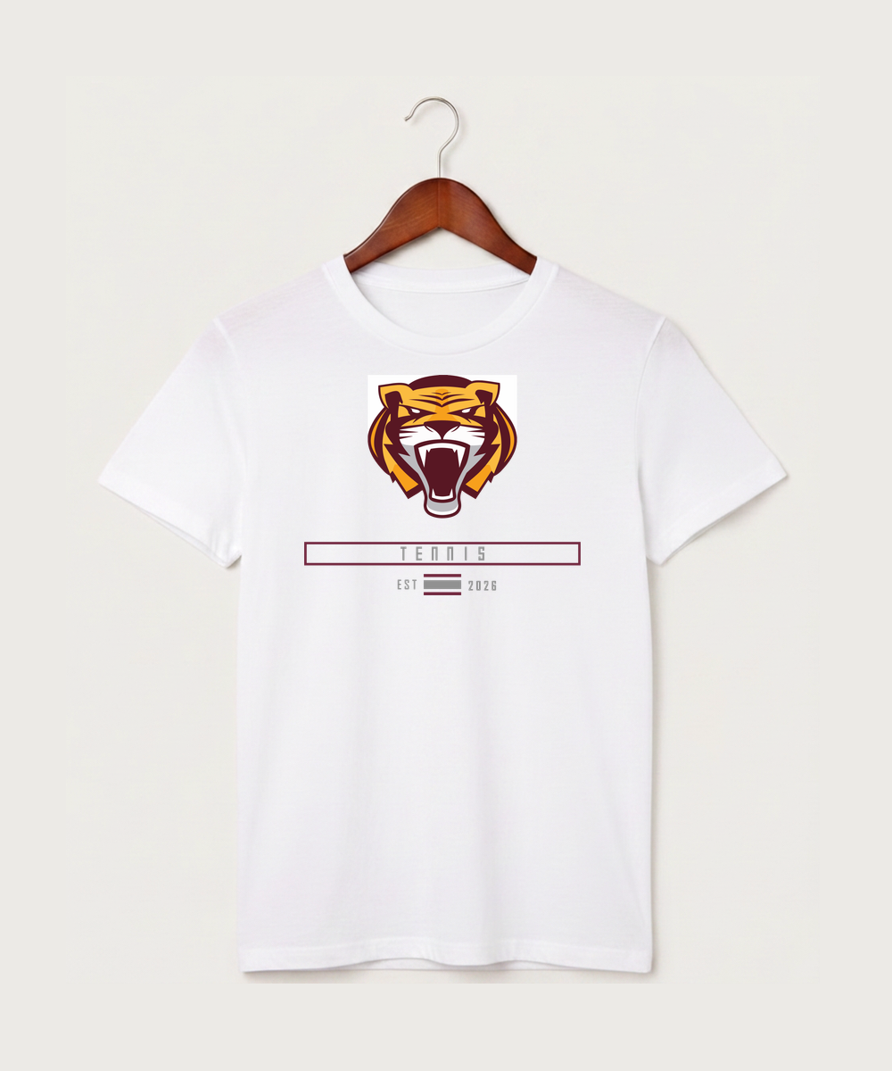 Stewartville High School Tennis (Coed) - White T-Shirt - Full Front