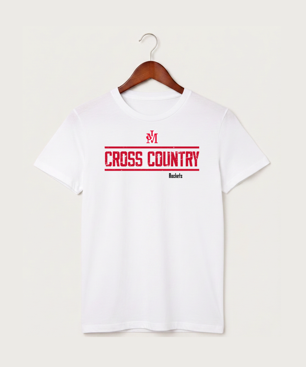 John Marshall High School Cross Country (Coed) - White T-Shirt - Full Front