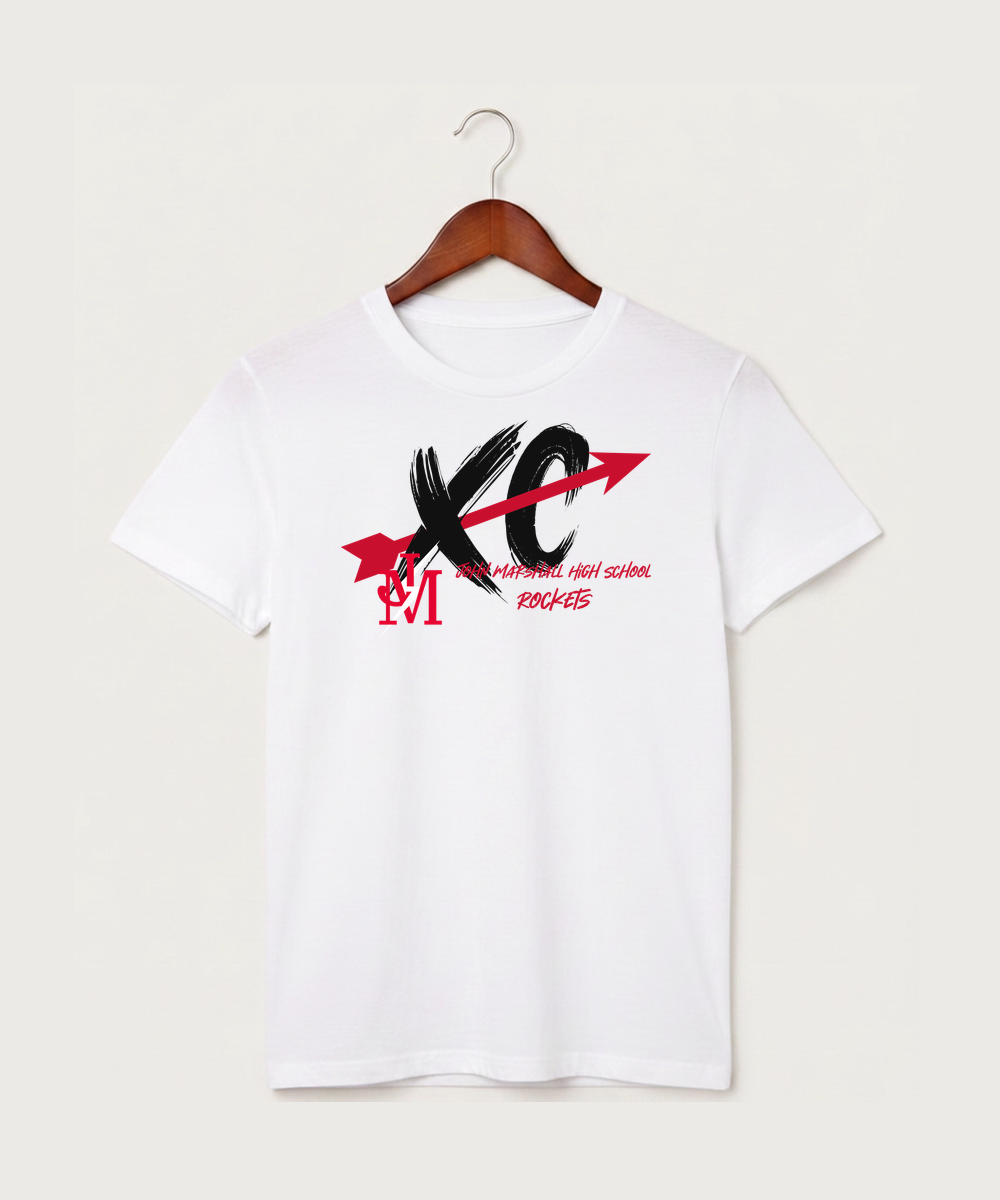 John Marshall High School Cross Country (Coed) - White T-Shirt - Full Front