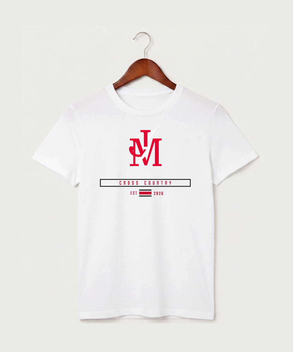 John Marshall High School Cross Country (Coed) - White T-Shirt - Full Front