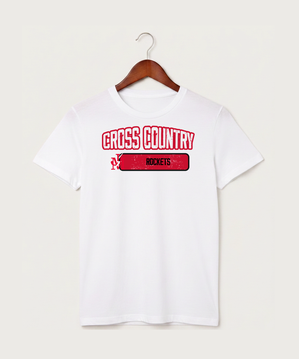John Marshall High School Cross Country (Coed) - White T-Shirt - Full Front