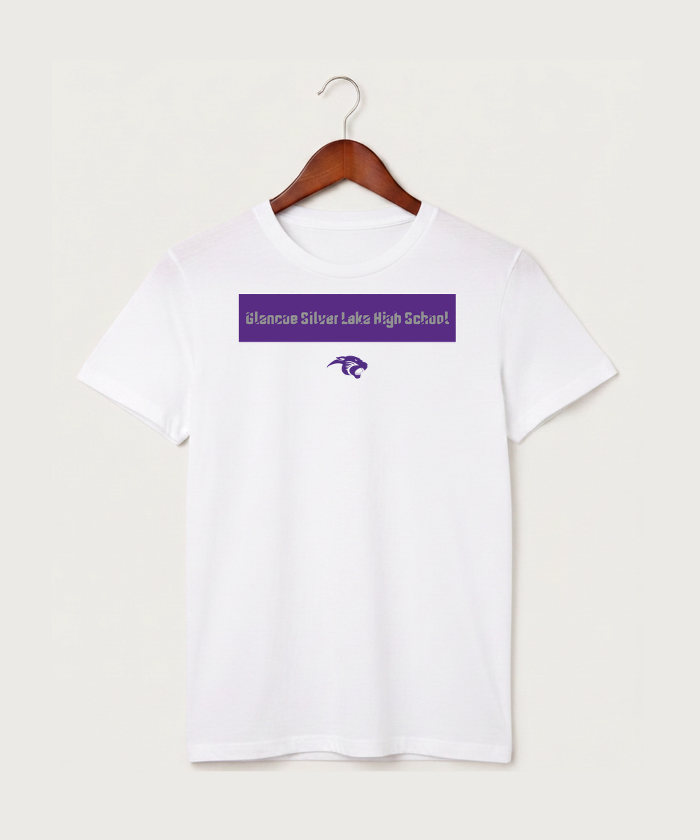 Glencoe Silver Lake High School Athletics - White T-Shirt - Full Front