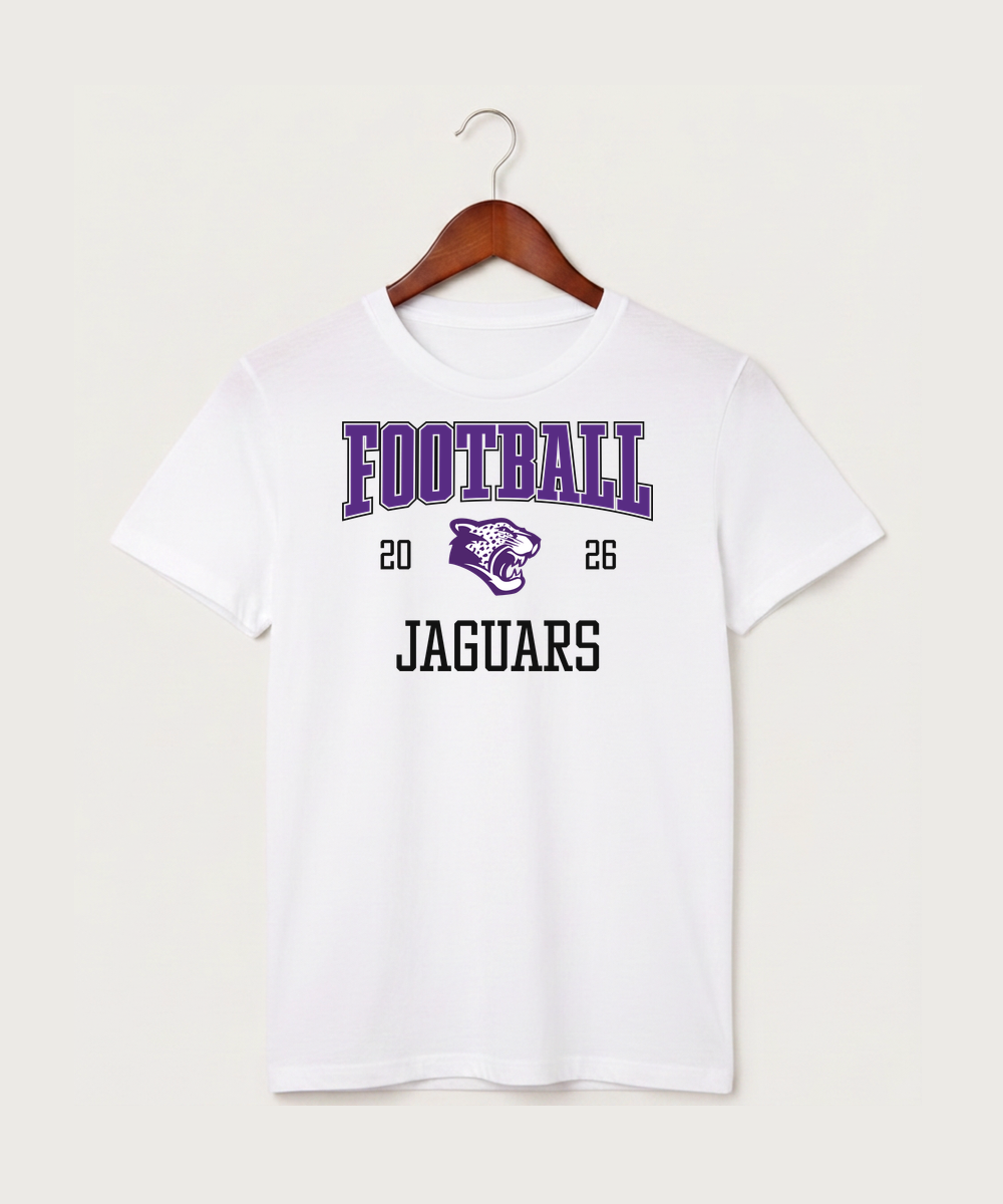 Granada-Huntley-East Chain/Truman Football (Boys) - White T-Shirt - Full Front