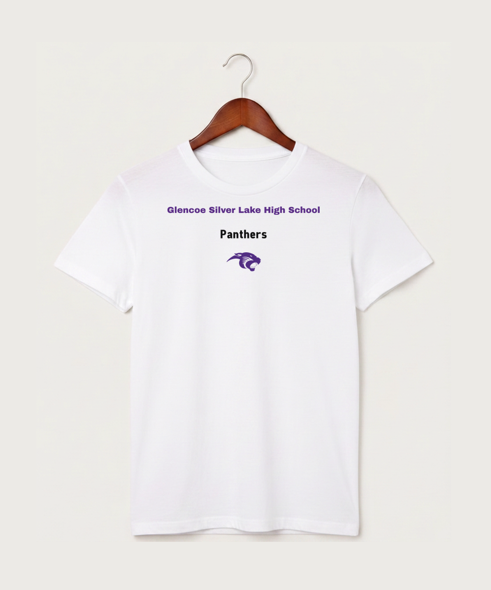 Glencoe Silver Lake High School Athletics - White T-Shirt - Full Front