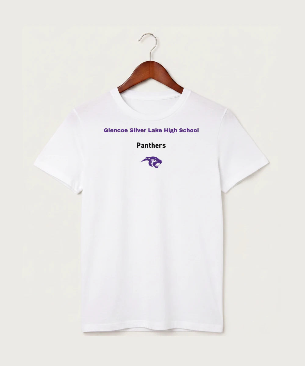 Glencoe Silver Lake High School Athletics - White T-Shirt - Full Front