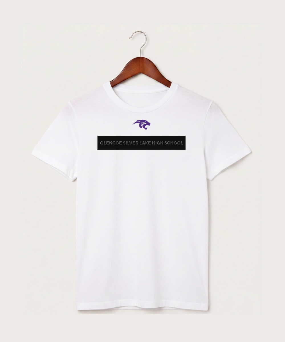 Glencoe Silver Lake High School Athletics - White T-Shirt - Full Front