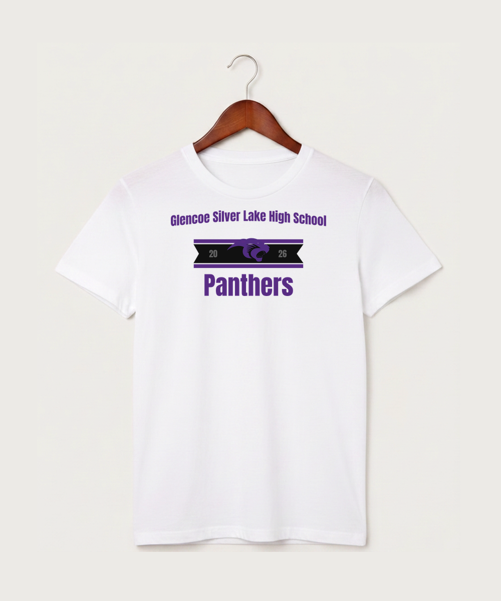 Glencoe Silver Lake High School Athletics - White T-Shirt - Full Front