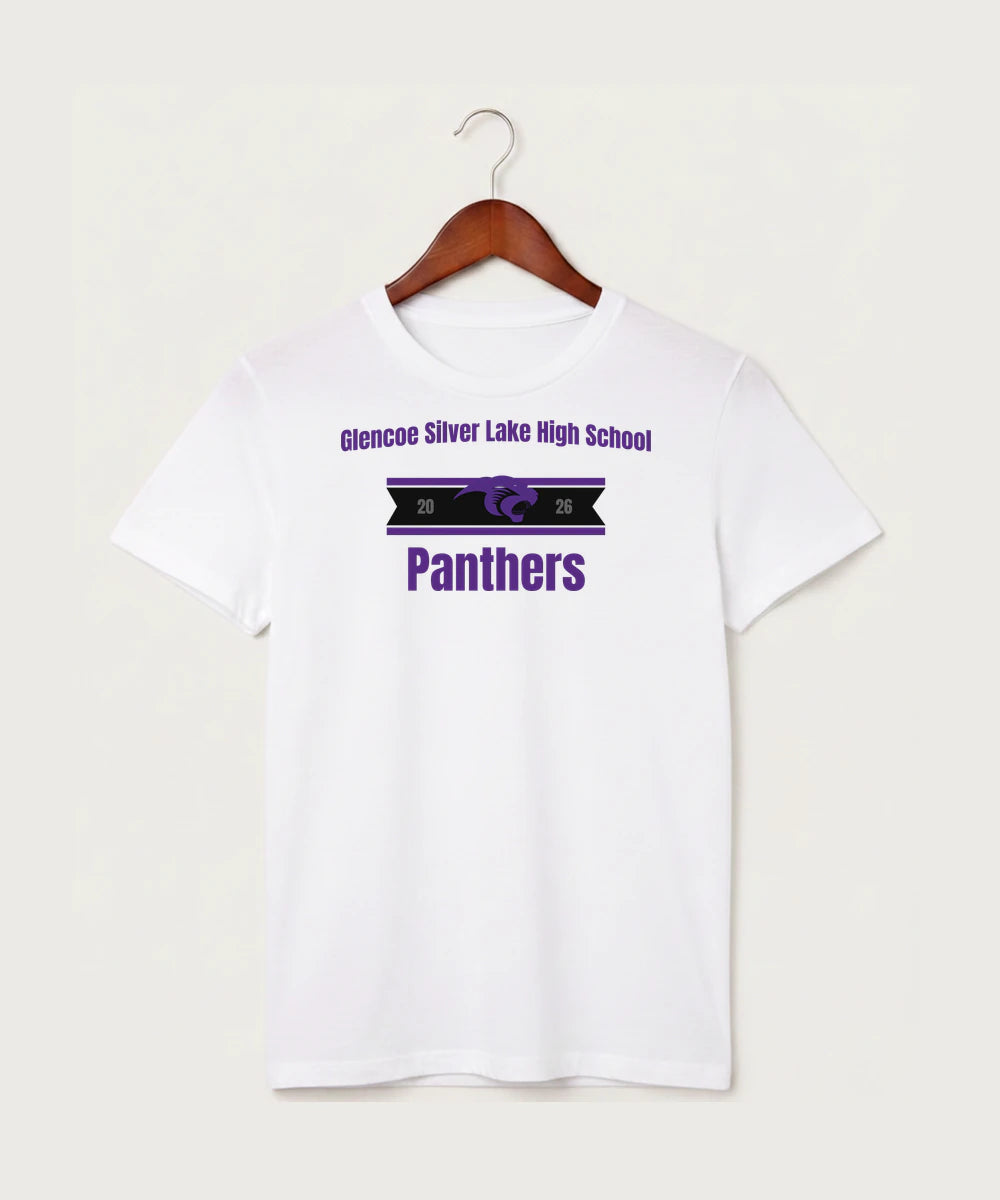Glencoe Silver Lake High School Athletics - White T-Shirt - Full Front