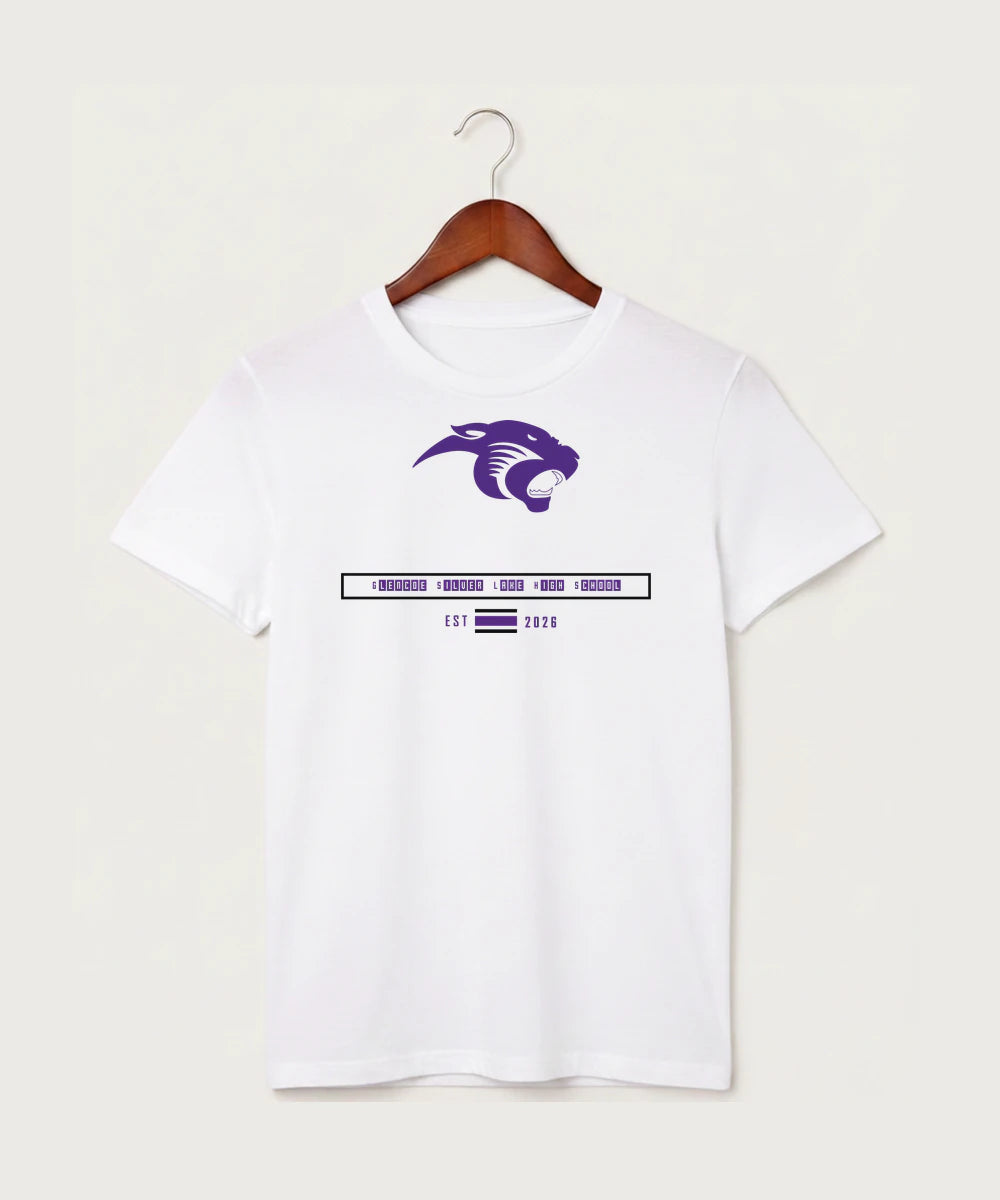 Glencoe Silver Lake High School Athletics - White T-Shirt - Full Front