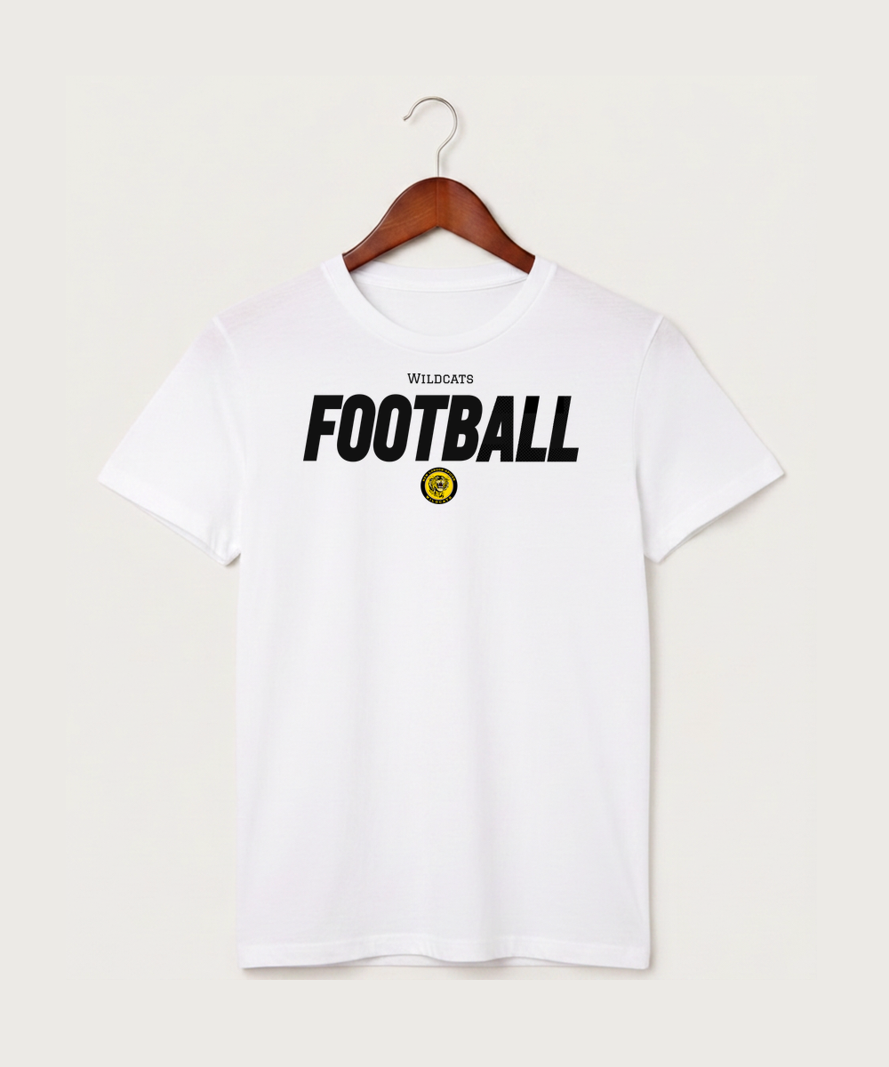 New London Spicer High School Football (Boys) - White T-Shirt - Full Front