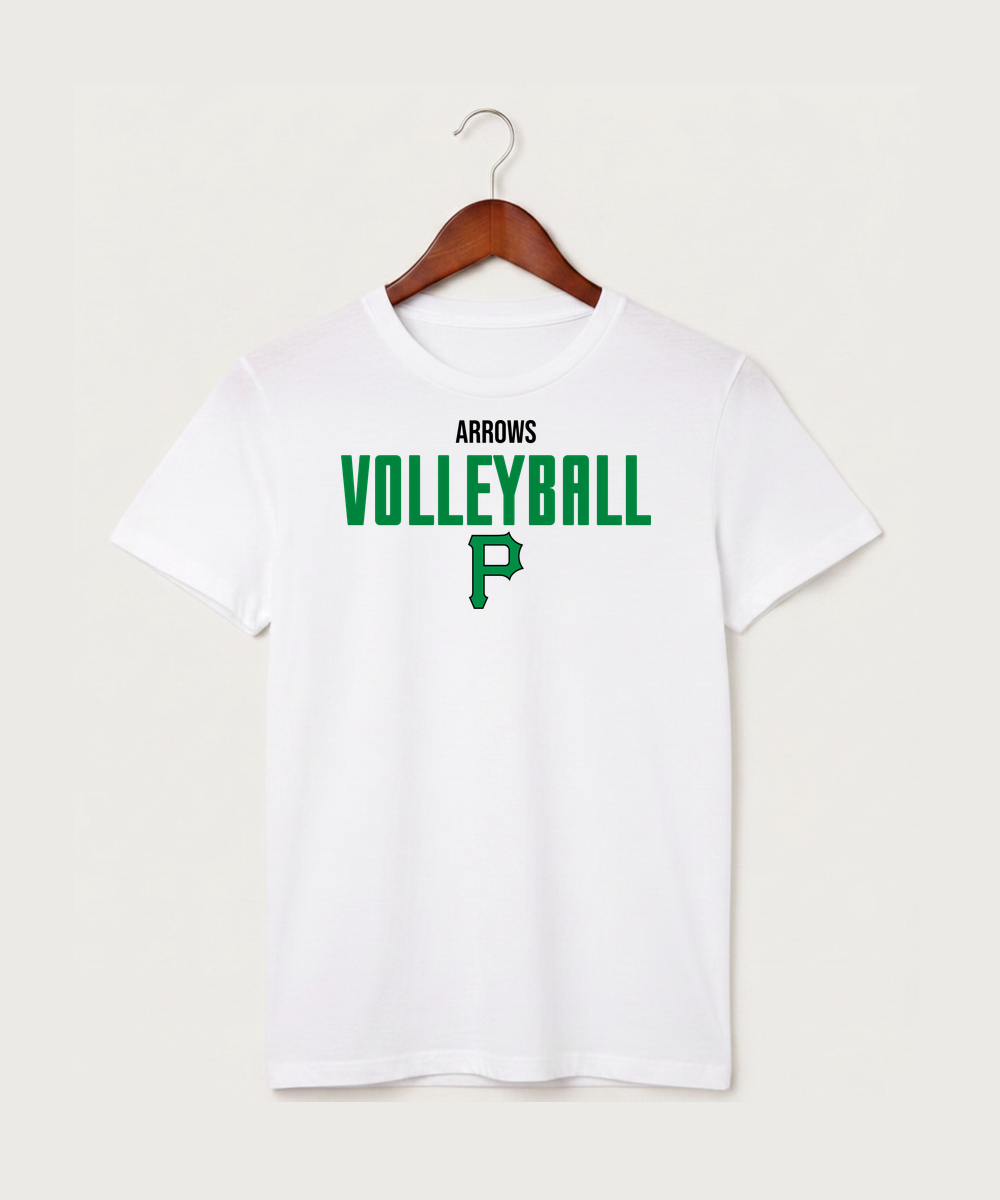 Pipestone Area High School Volleyball (Girls) - White T-Shirt - Full Front