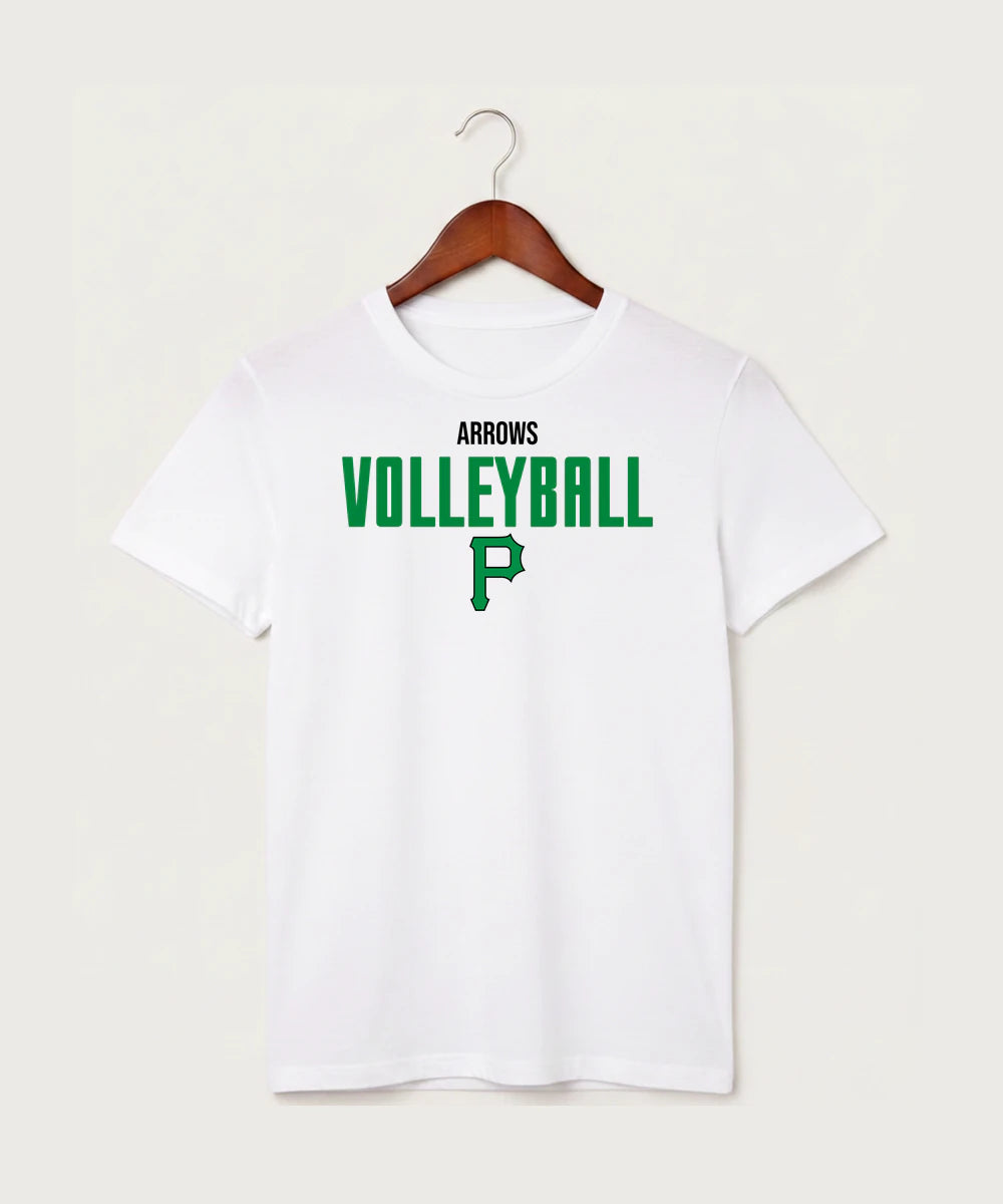Pipestone Area High School Volleyball (Girls) - White T-Shirt - Full Front