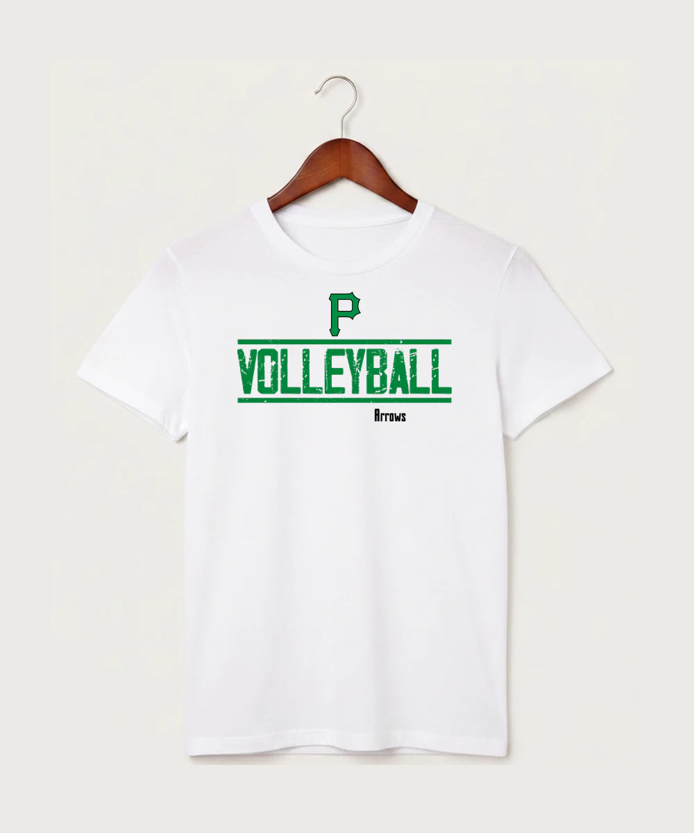 Pipestone Area High School Volleyball (Girls) - White T-Shirt - Full Front