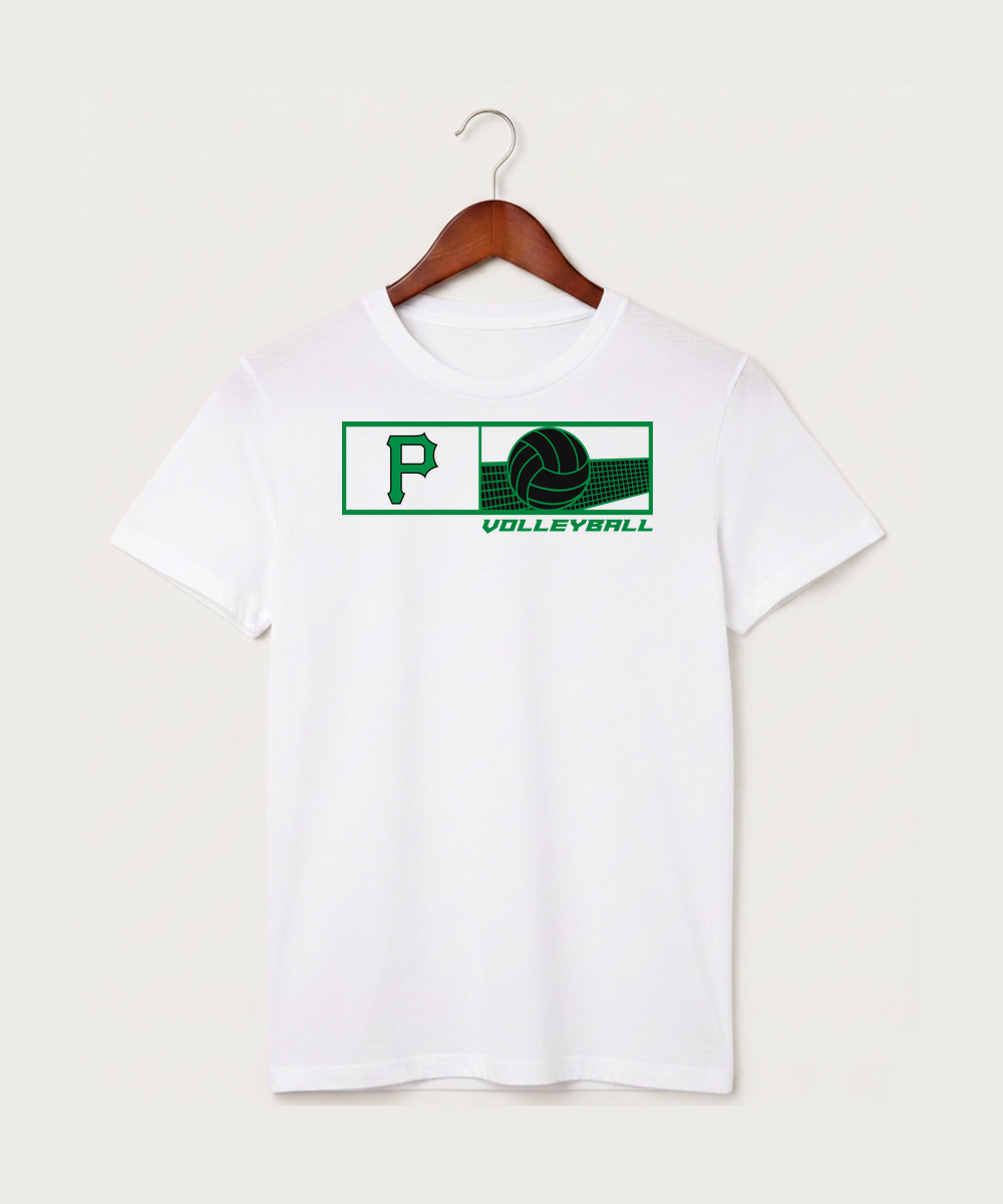 Pipestone Area High School Volleyball (Girls) - White T-Shirt - Full Front