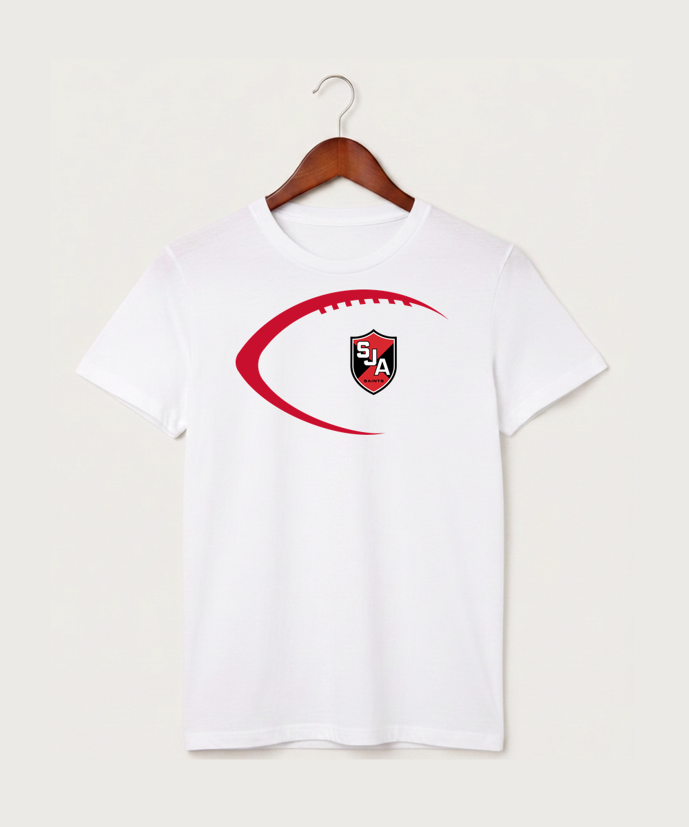 Saint James High School Football (Boys) - White T-Shirt - Full Front