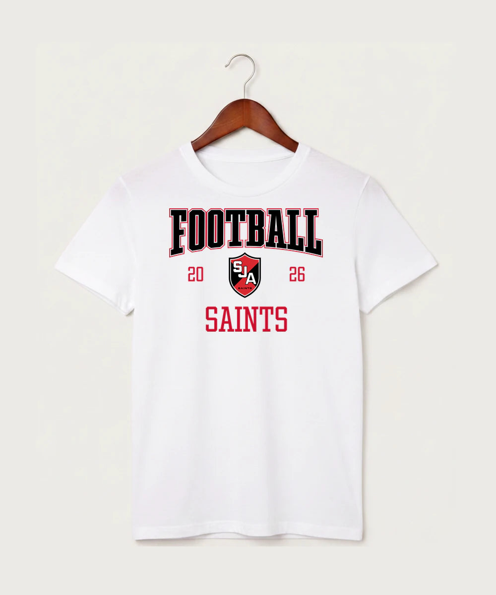Saint James High School Football (Boys) - White T-Shirt - Full Front
