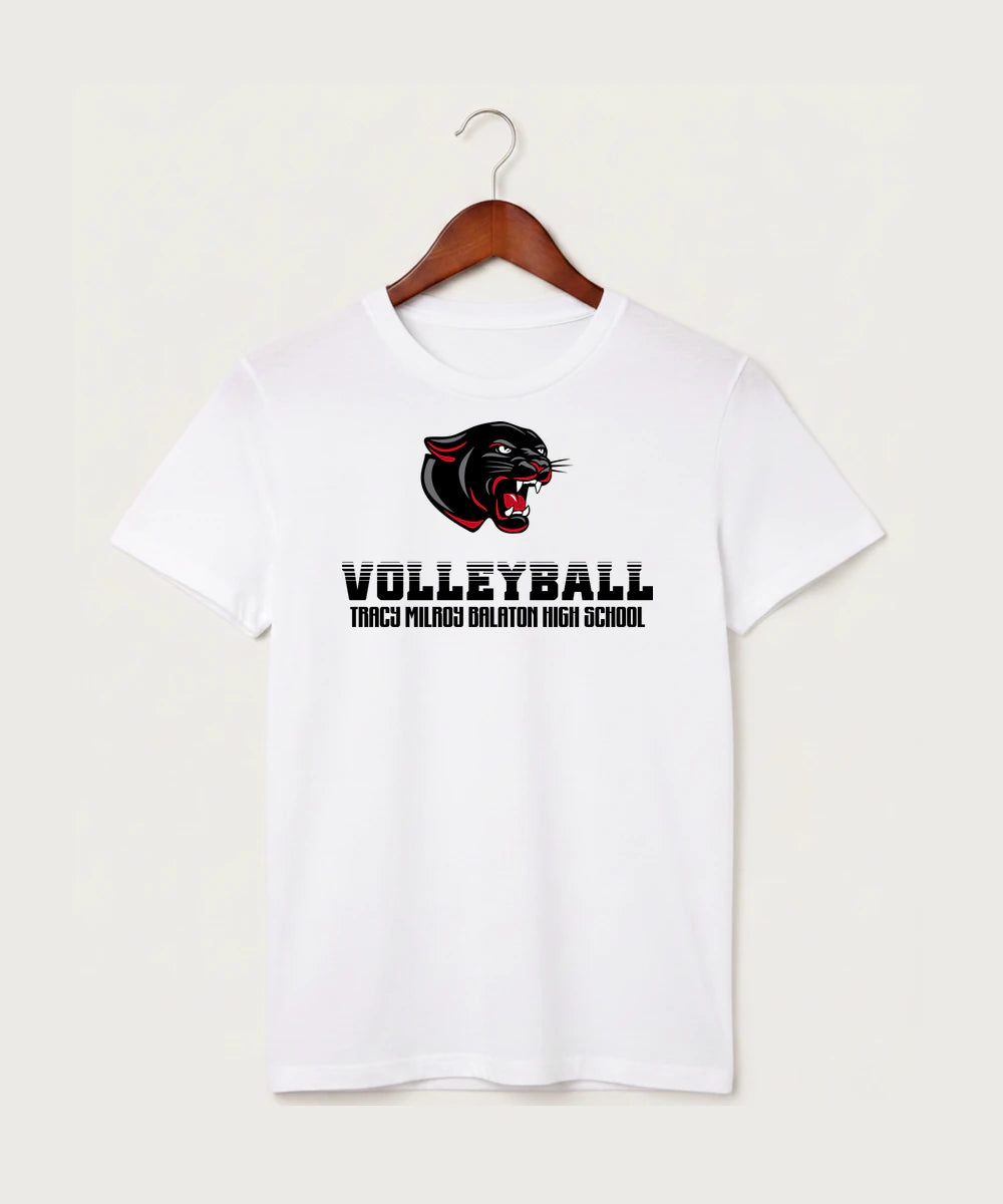 Tracy-Milroy-Balaton High School Volleyball (Girls) - White T-Shirt - Full Front