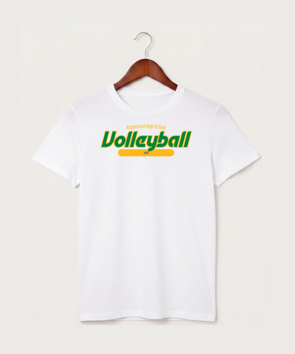 Rosemount High School Volleyball (Girls) - White T-Shirt - Full Front
