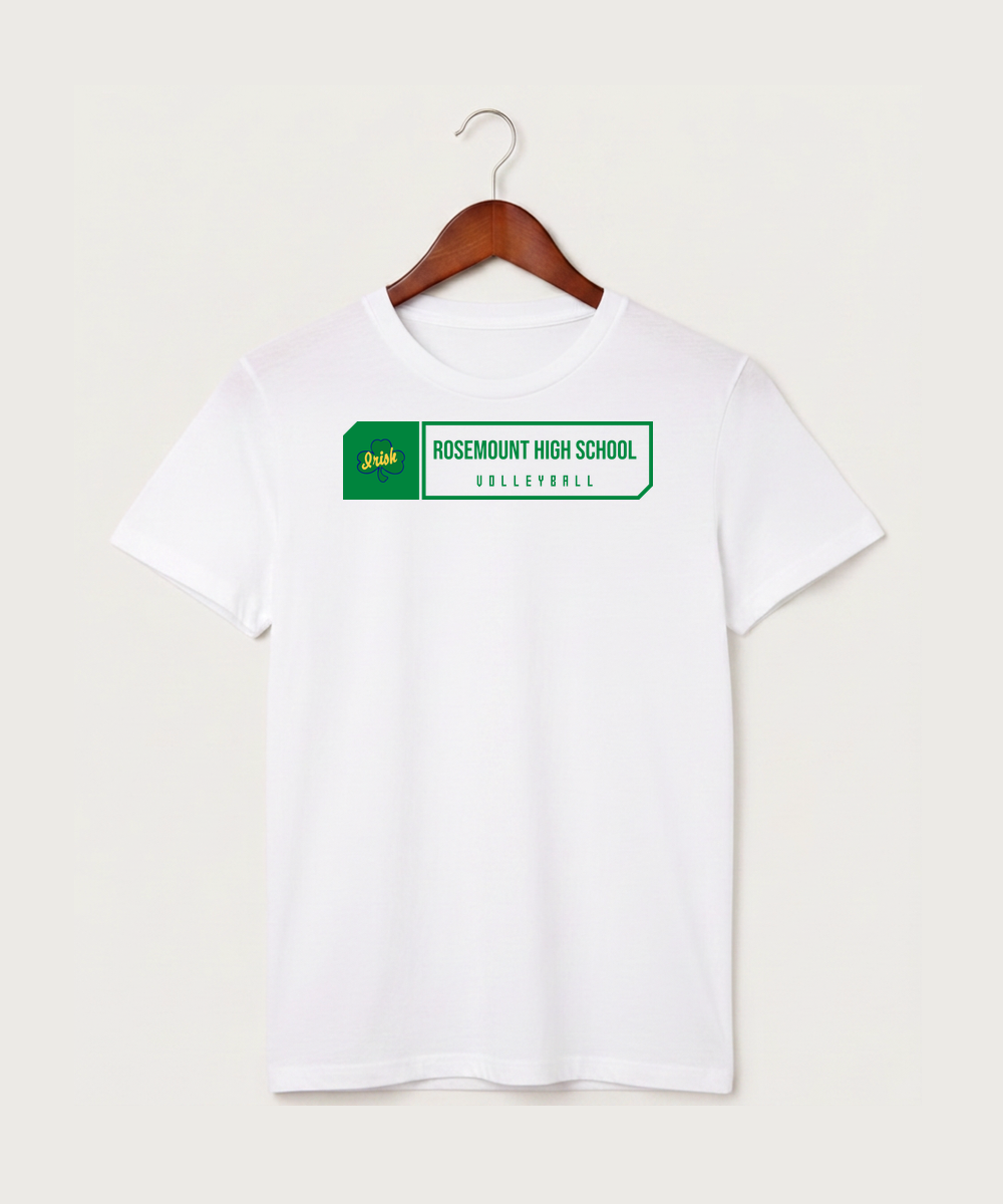Rosemount High School Volleyball (Girls) - White T-Shirt - Full Front