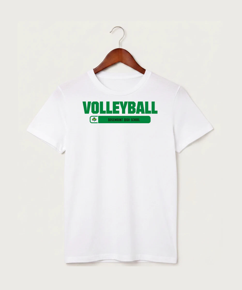 Rosemount High School Volleyball (Girls) - White T-Shirt - Full Front