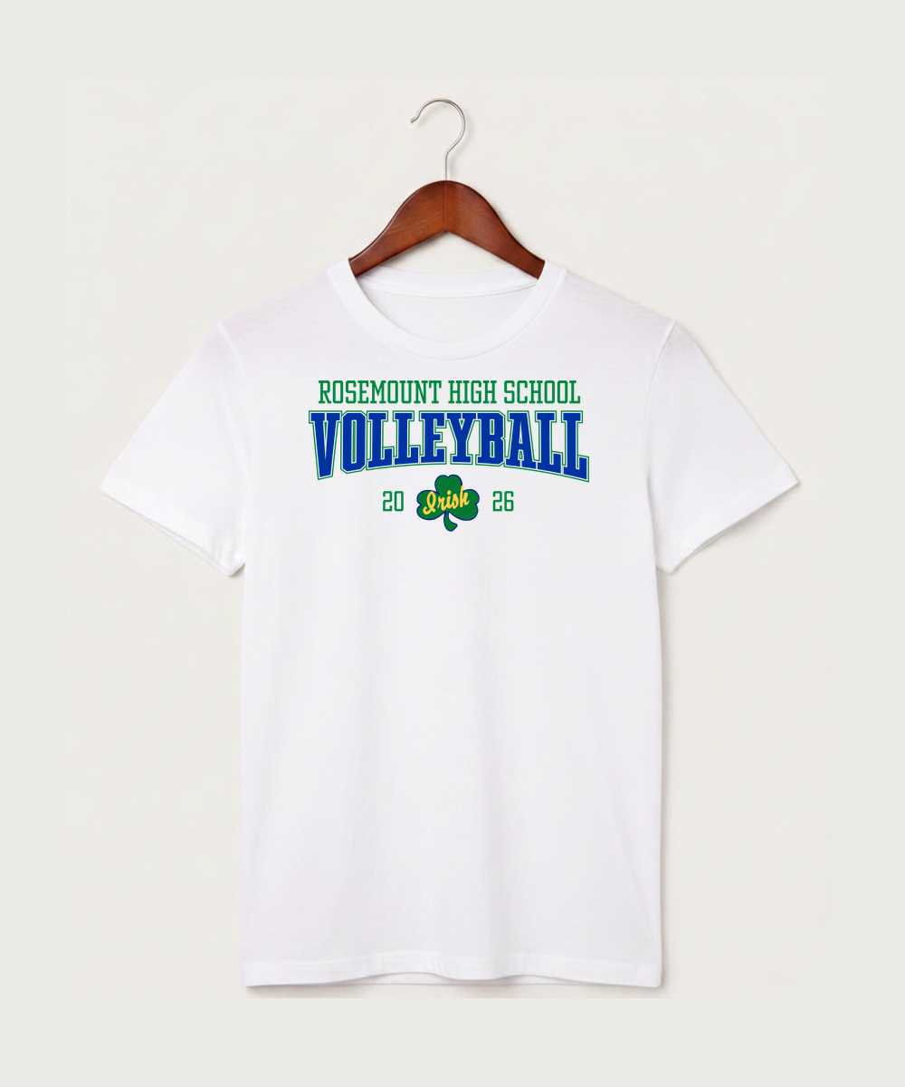 Rosemount High School Volleyball (Girls) - White T-Shirt - Full Front
