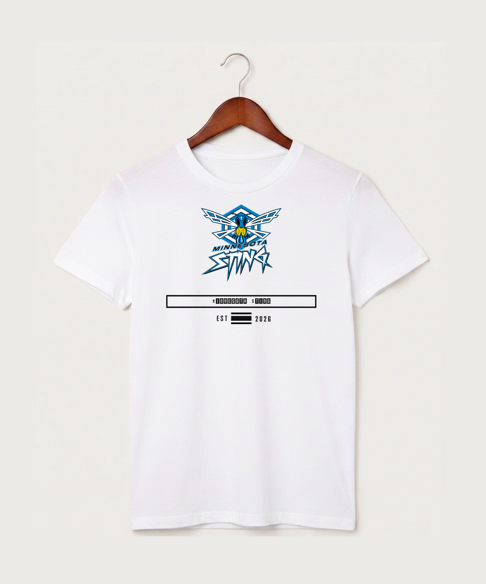 Minnesota Sting Athletics - White T-Shirt - Full Front