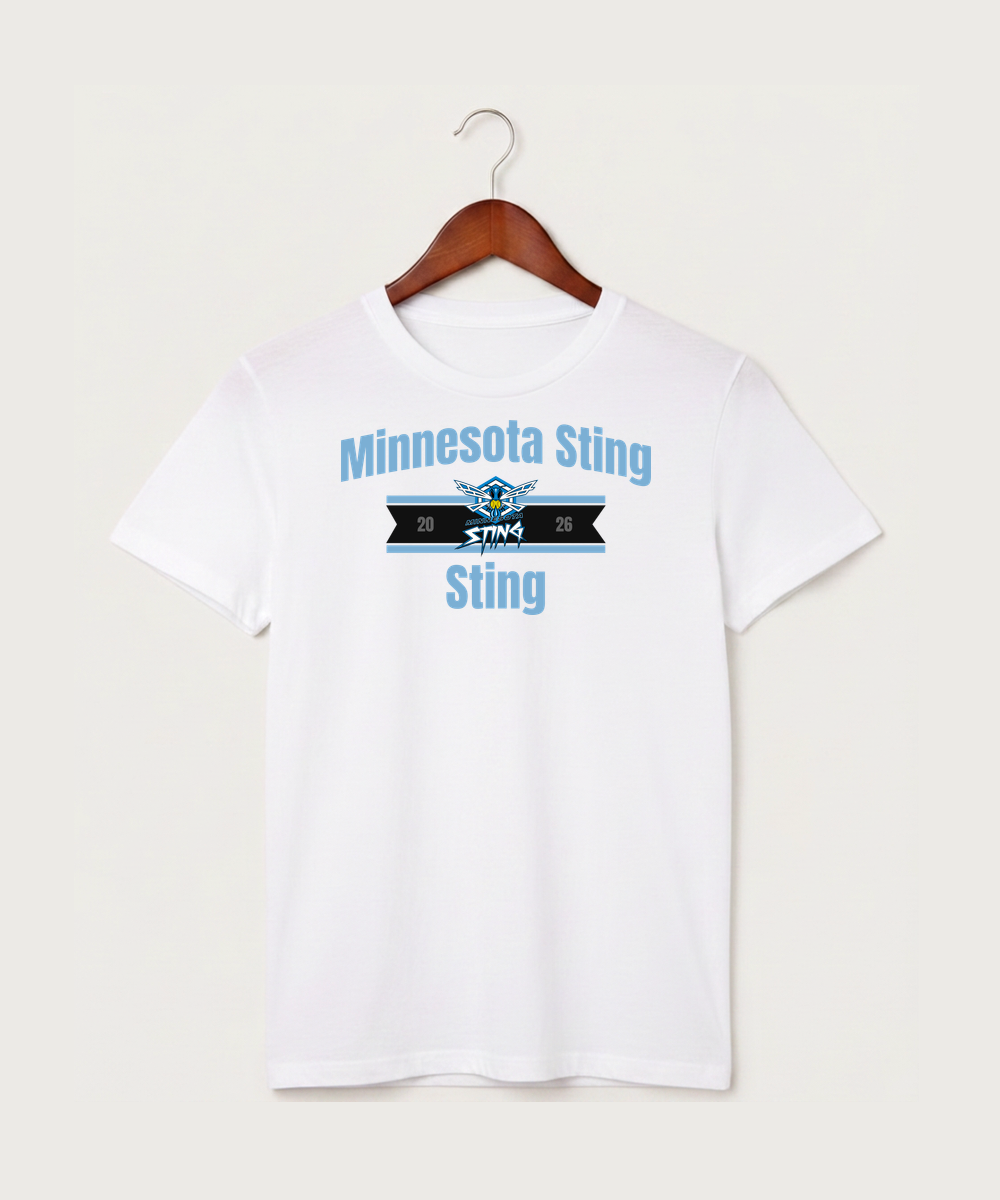 Minnesota Sting Athletics - White T-Shirt - Full Front