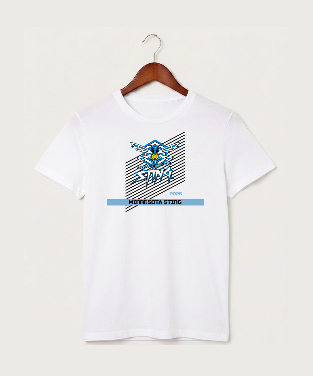 Minnesota Sting Athletics - White T-Shirt - Full Front