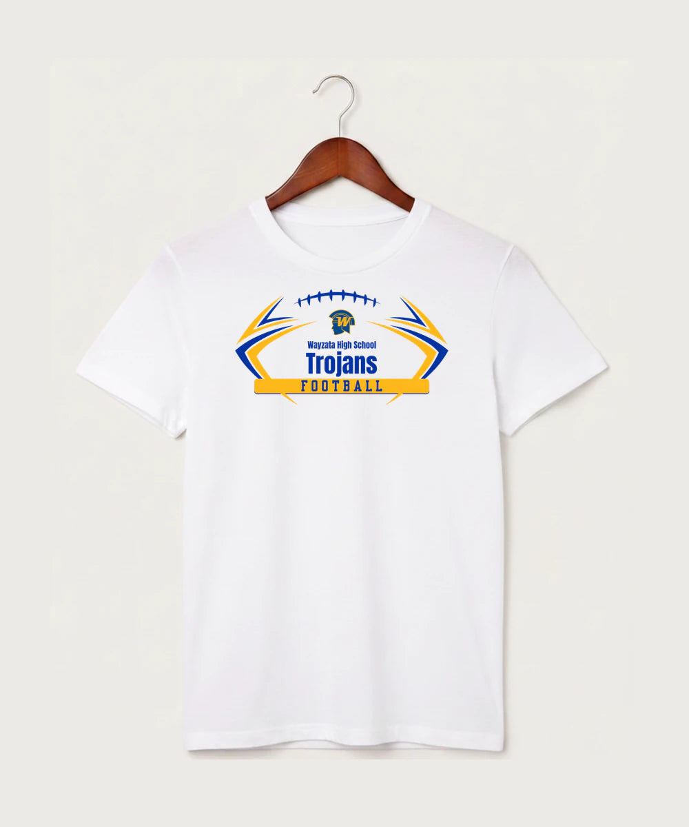 Wayzata High School Football (Boys) - White T-Shirt - Full Front