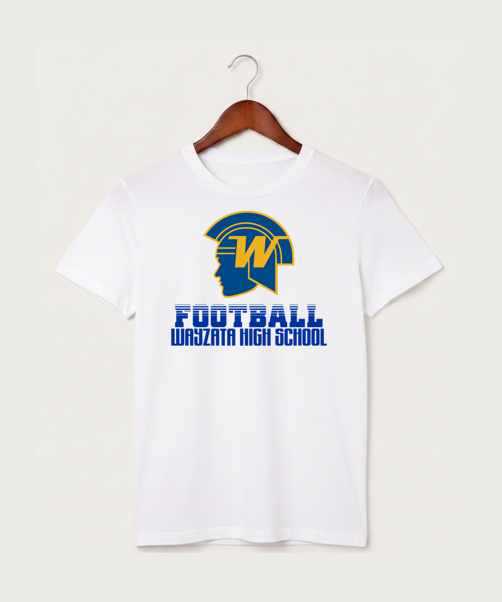 Wayzata High School Football (Boys) - White T-Shirt - Full Front