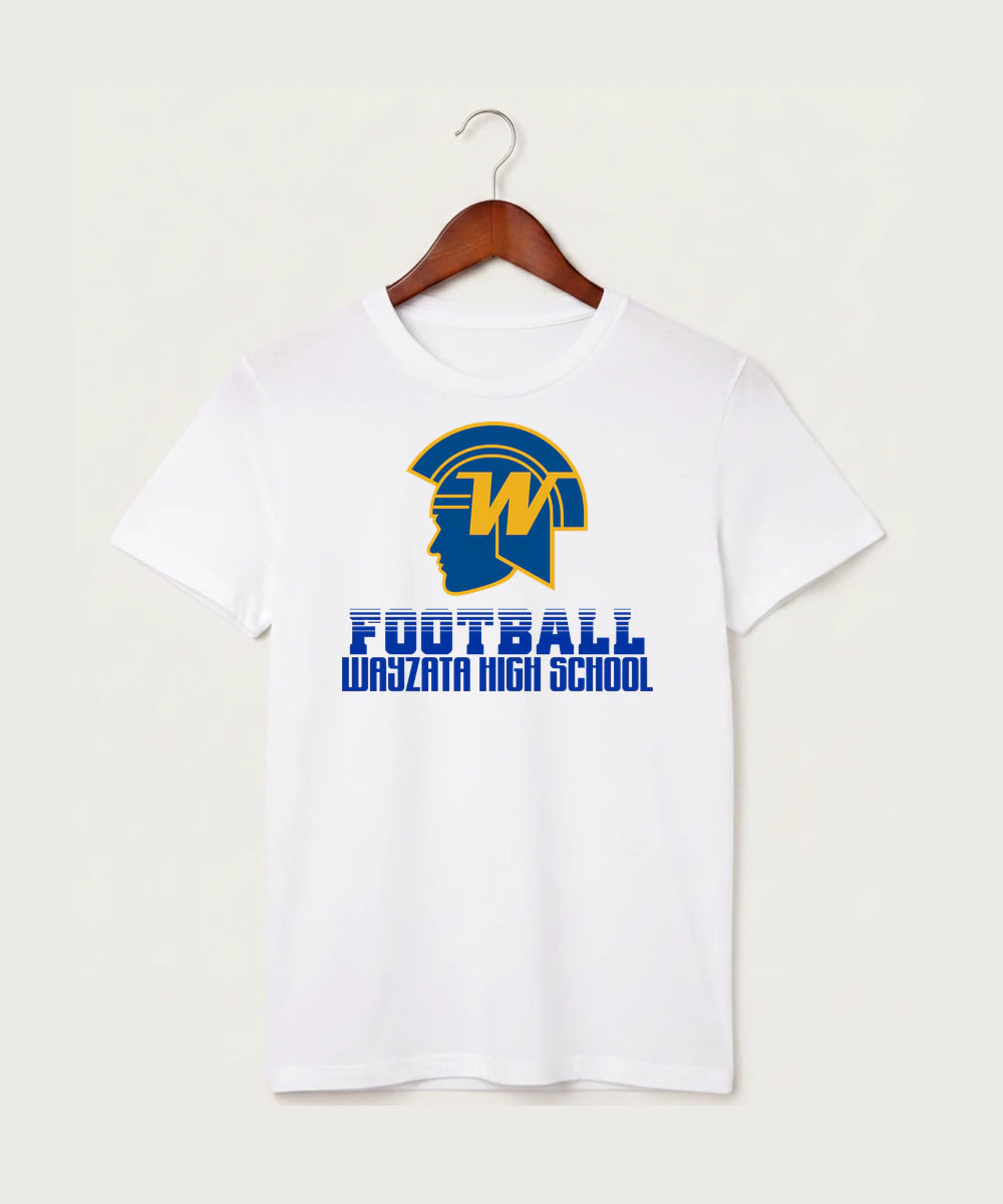 Wayzata High School Football (Boys) - White T-Shirt - Full Front