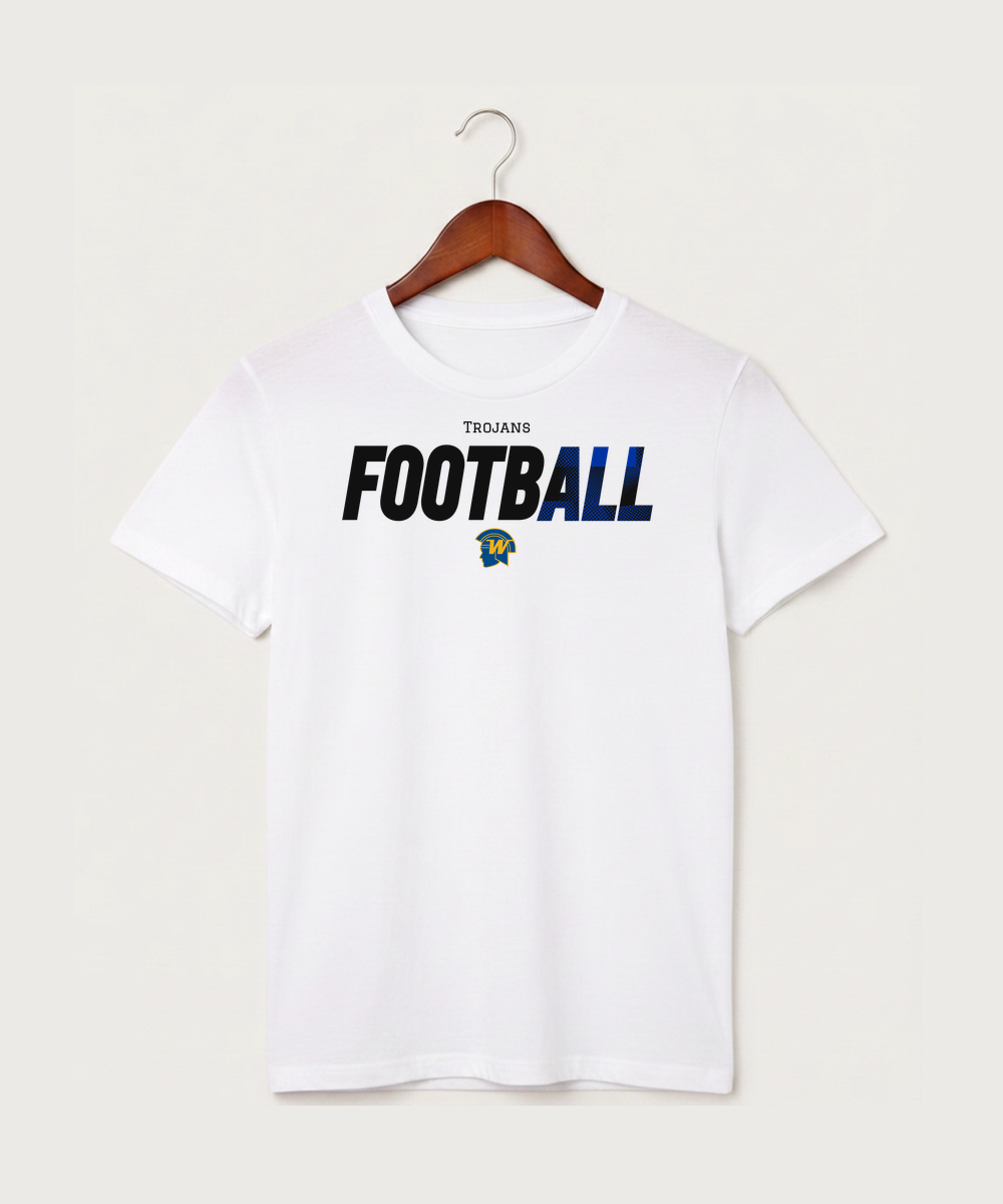 Wayzata High School Football (Boys) - White T-Shirt - Full Front