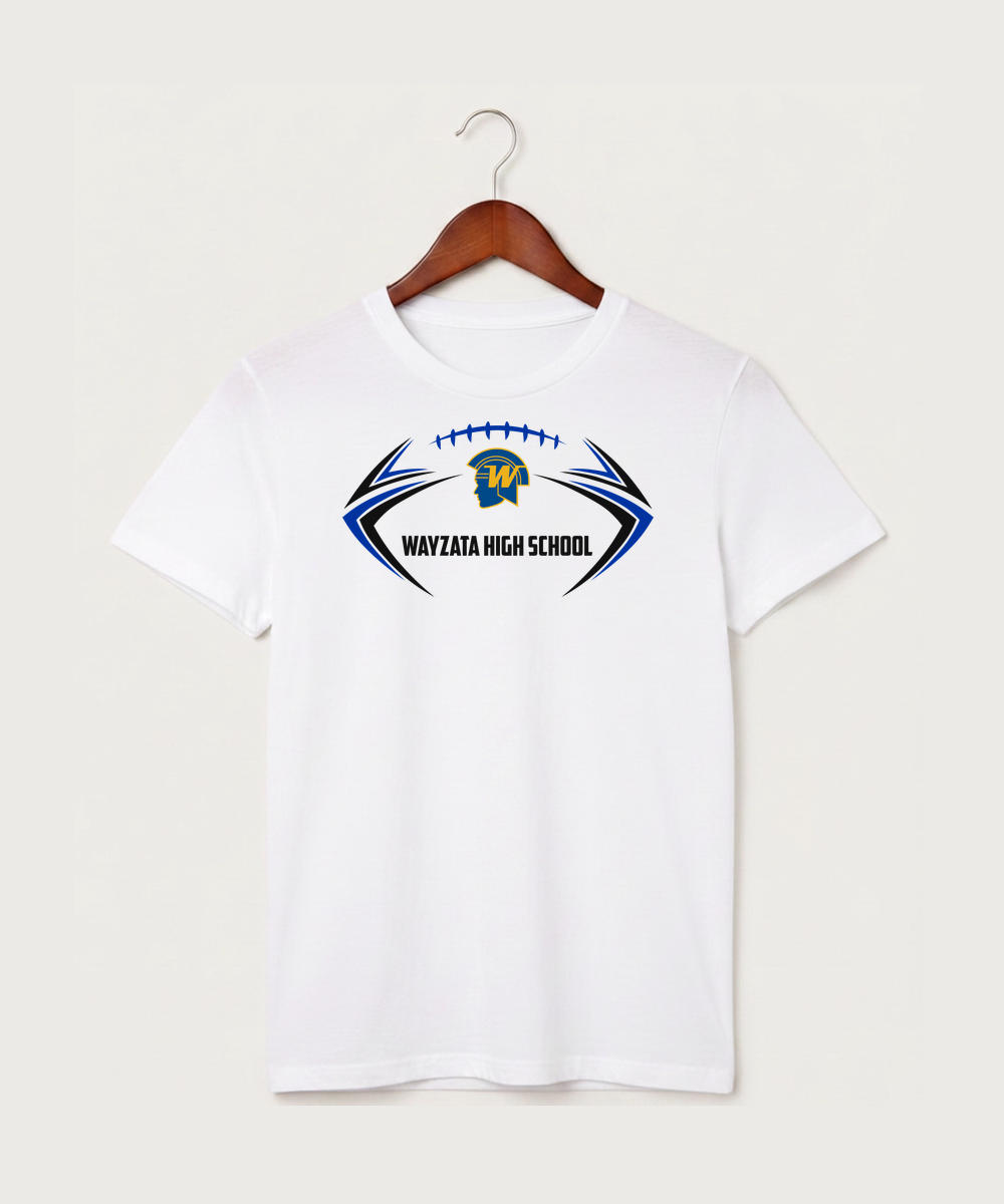 Wayzata High School Football (Boys) - White T-Shirt - Full Front