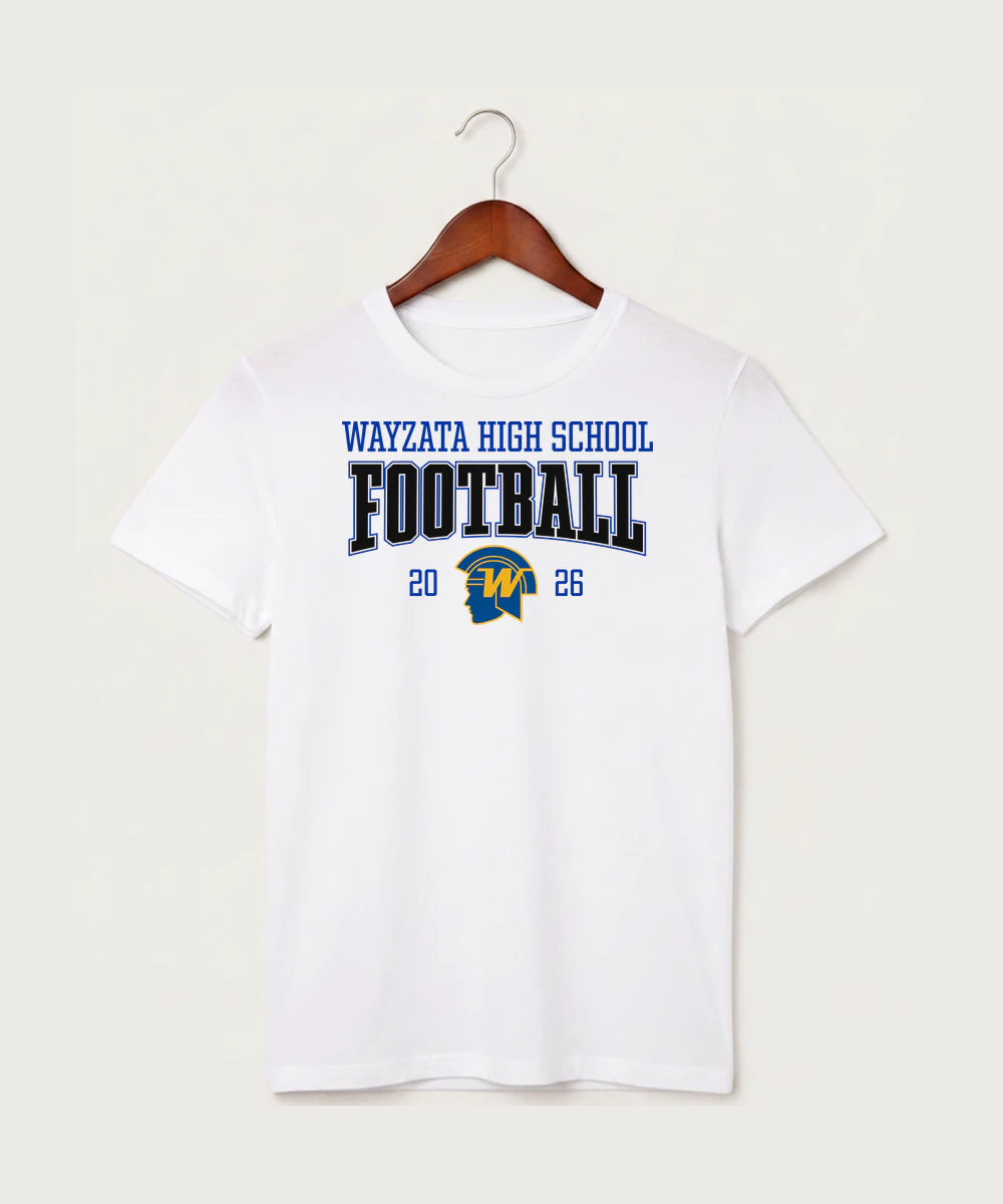 Wayzata High School Football (Boys) - White T-Shirt - Full Front