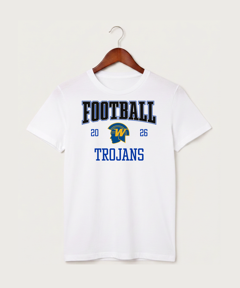 Wayzata High School Football (Boys) - White T-Shirt - Full Front