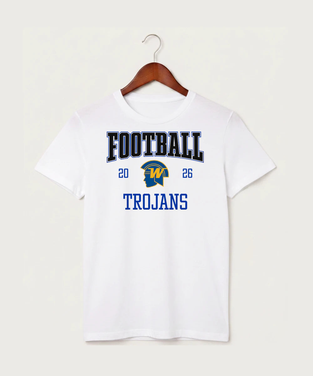 Wayzata High School Football (Boys) - White T-Shirt - Full Front