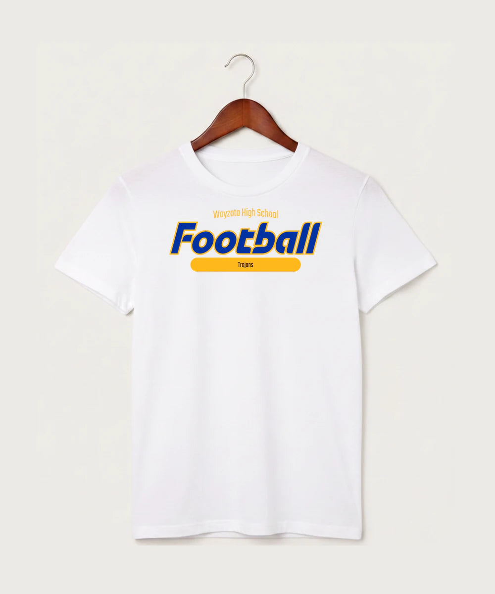 Wayzata High School Football (Boys) - White T-Shirt - Full Front