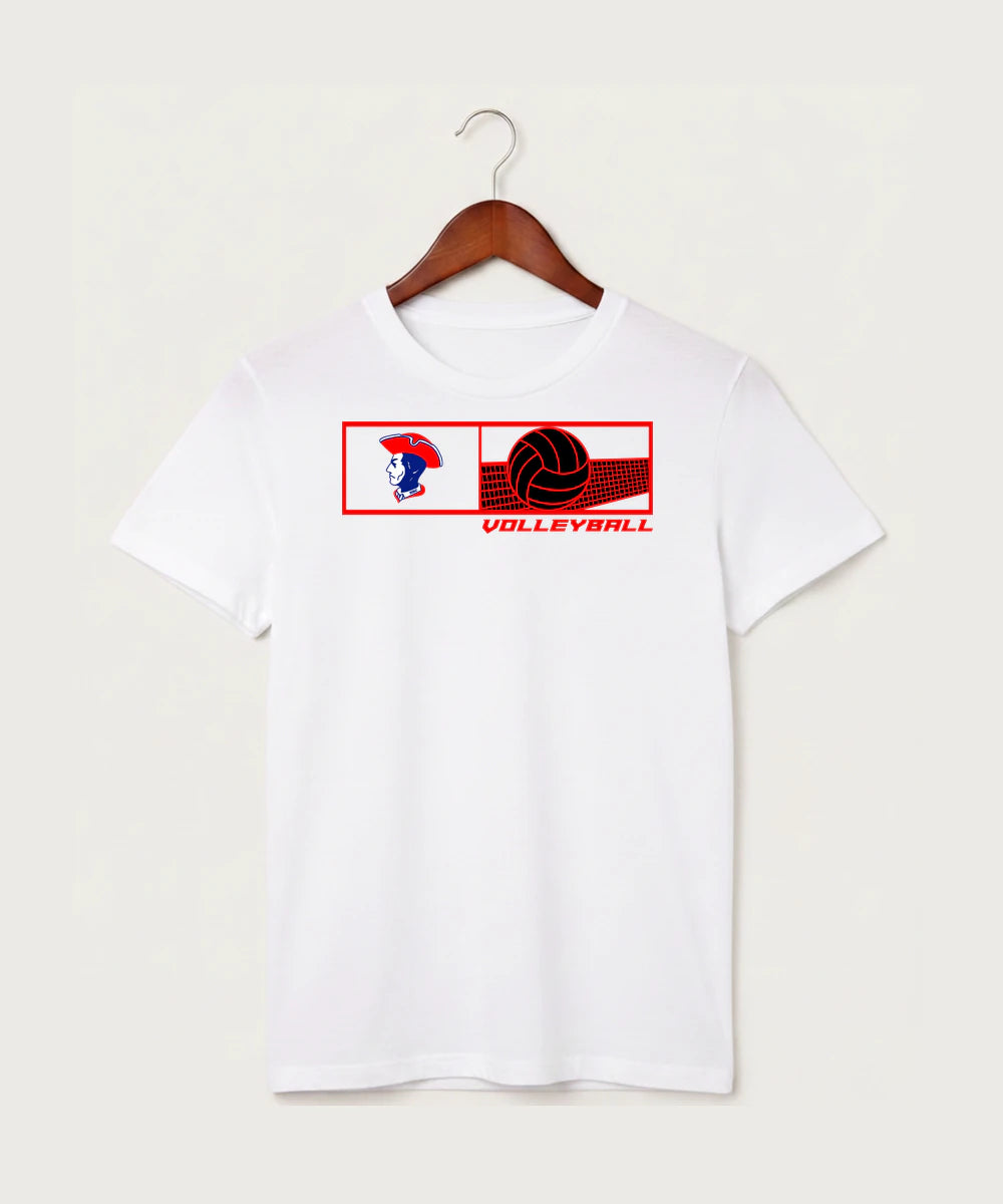 Hills-Beaver Creek High School Volleyball (Girls) - White T-Shirt - Full Front
