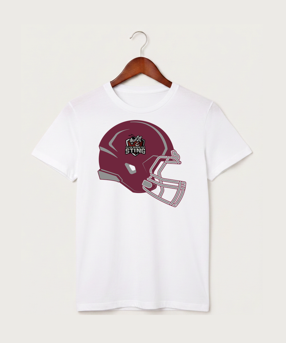 Yellow Medicine East High School Football (Boys) - White T-Shirt - Full Front