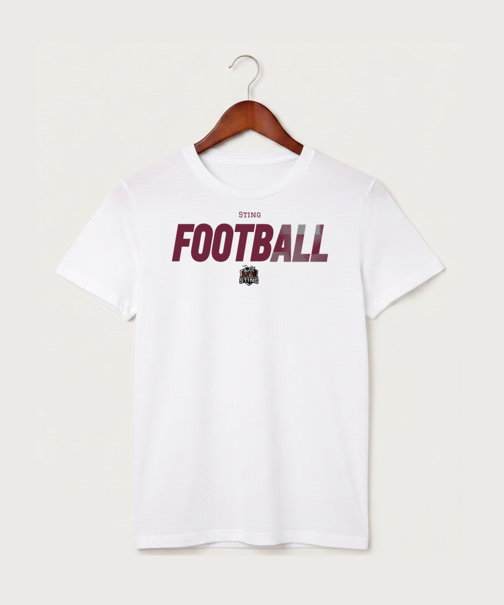 Yellow Medicine East High School Football (Boys) - White T-Shirt - Full Front