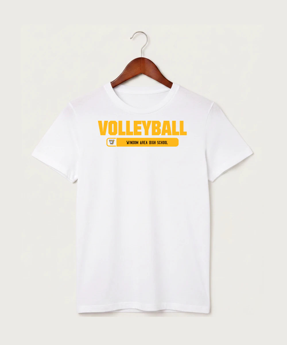 Windom Area High School Volleyball (Girls) - White T-Shirt - Full Front