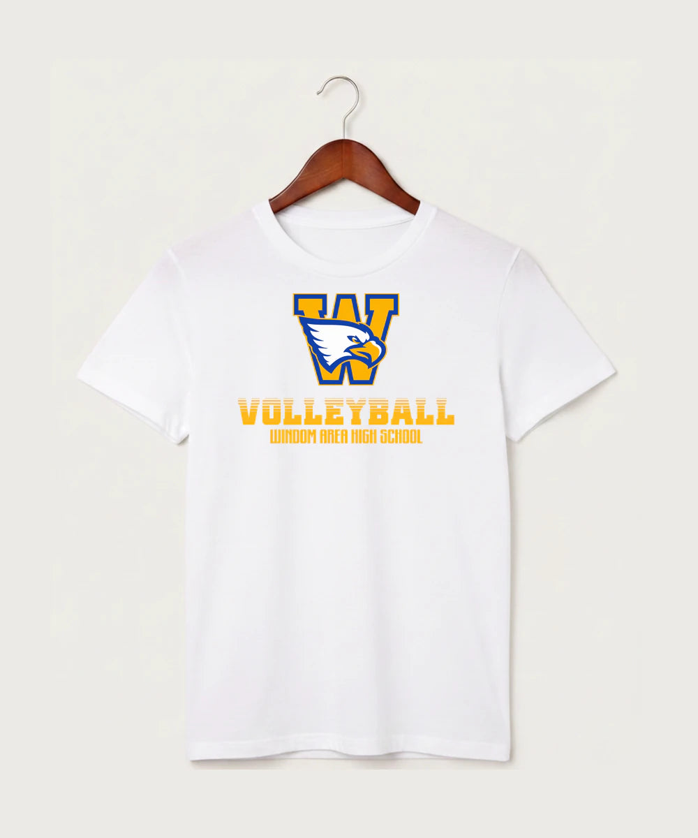 Windom Area High School Volleyball (Girls) - White T-Shirt - Full Front