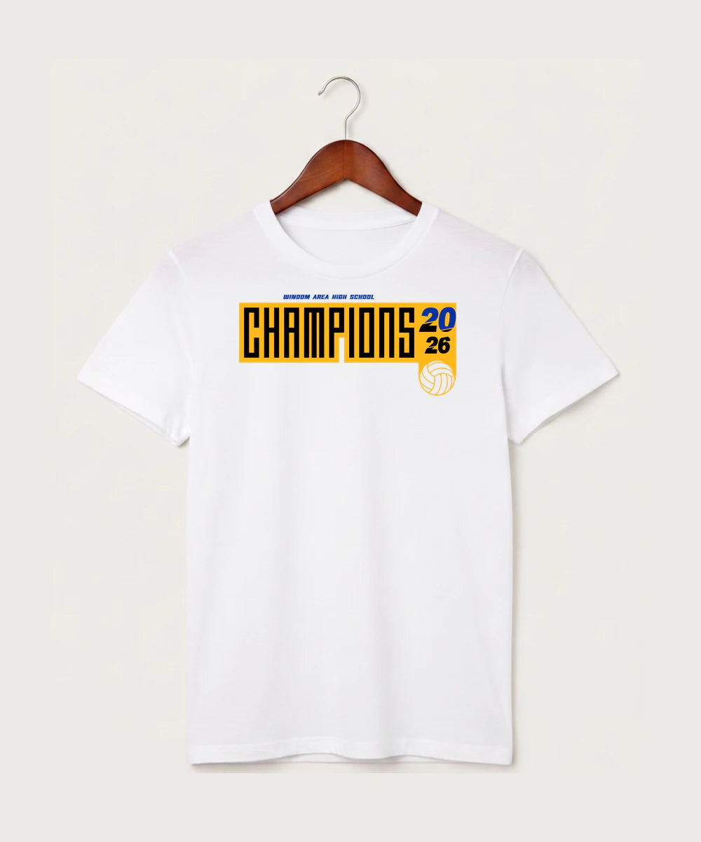 Windom Area High School Volleyball (Girls) - White T-Shirt - Full Front
