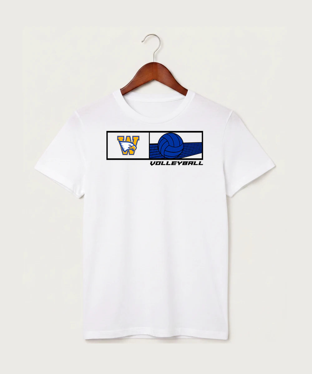 Windom Area High School Volleyball (Girls) - White T-Shirt - Full Front